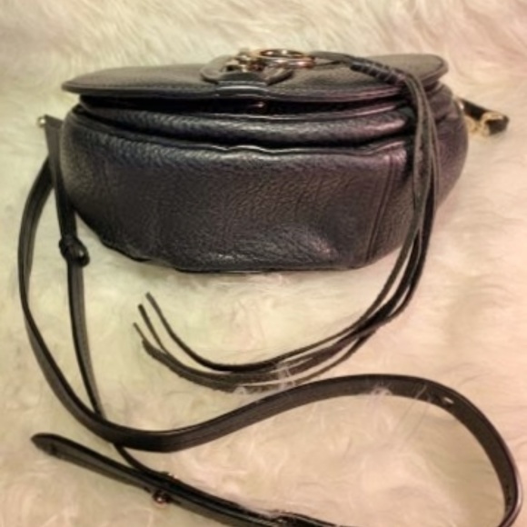 NEW Rebecca Minkoff Mara Saddle Leather Black - Picture 7 of 8